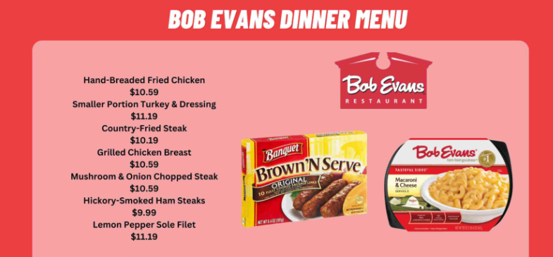 Bob Evans Dinner Menu