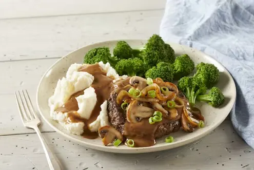 MUSHROOM & ONION CHOPPED STEAK